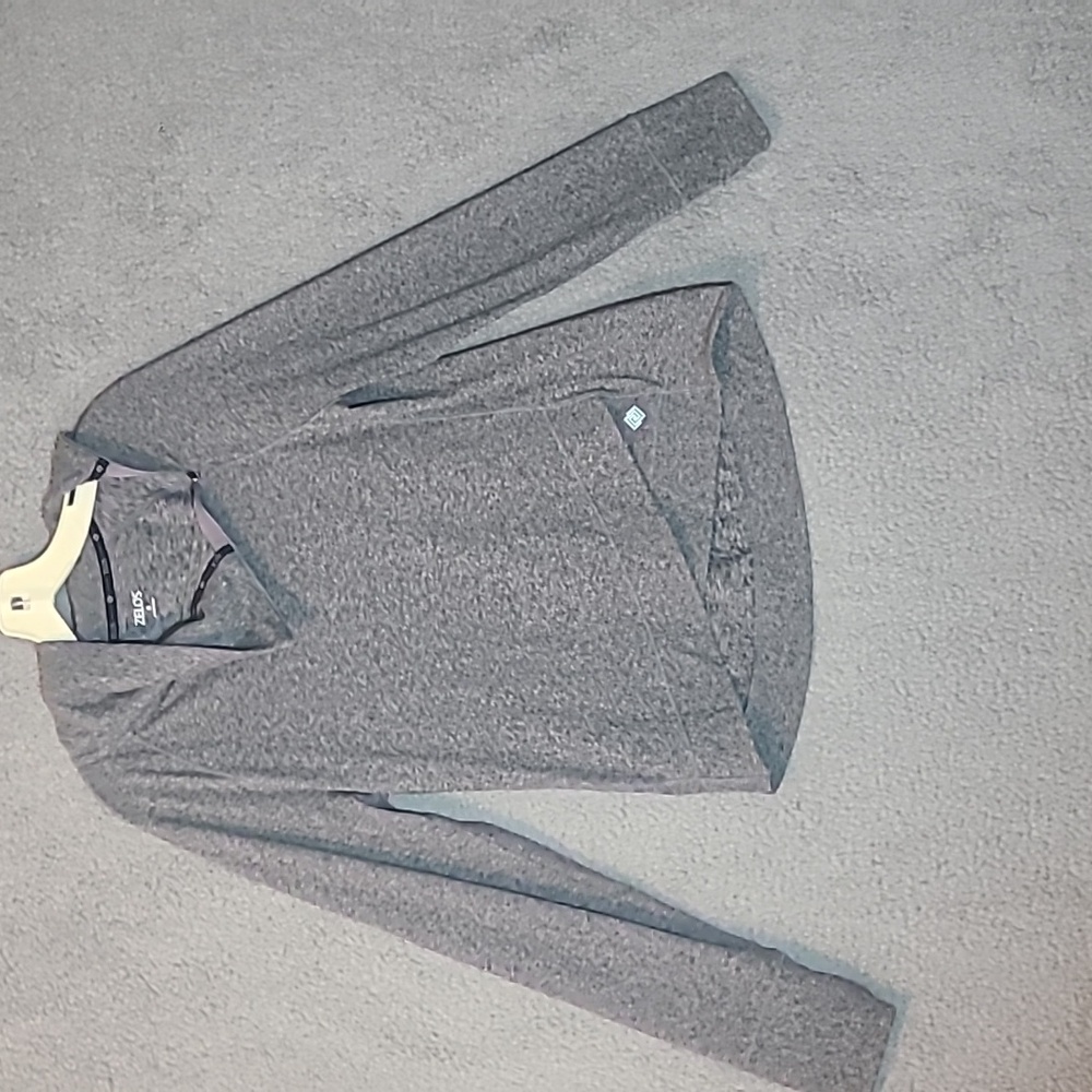 Zelos Gray 1/2 Zip Athletic Shirt Long Sleeve Size S SKU 019